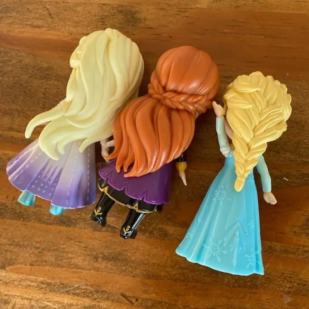 Disney Frozen Mini Posable Doll Figure Lot Of 9 Anna Kristoff Elsa 3